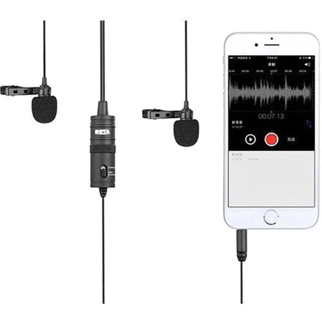 Boya Dual Mic Lavalier Microphone For Smartphones And Dslrs ColorWaves