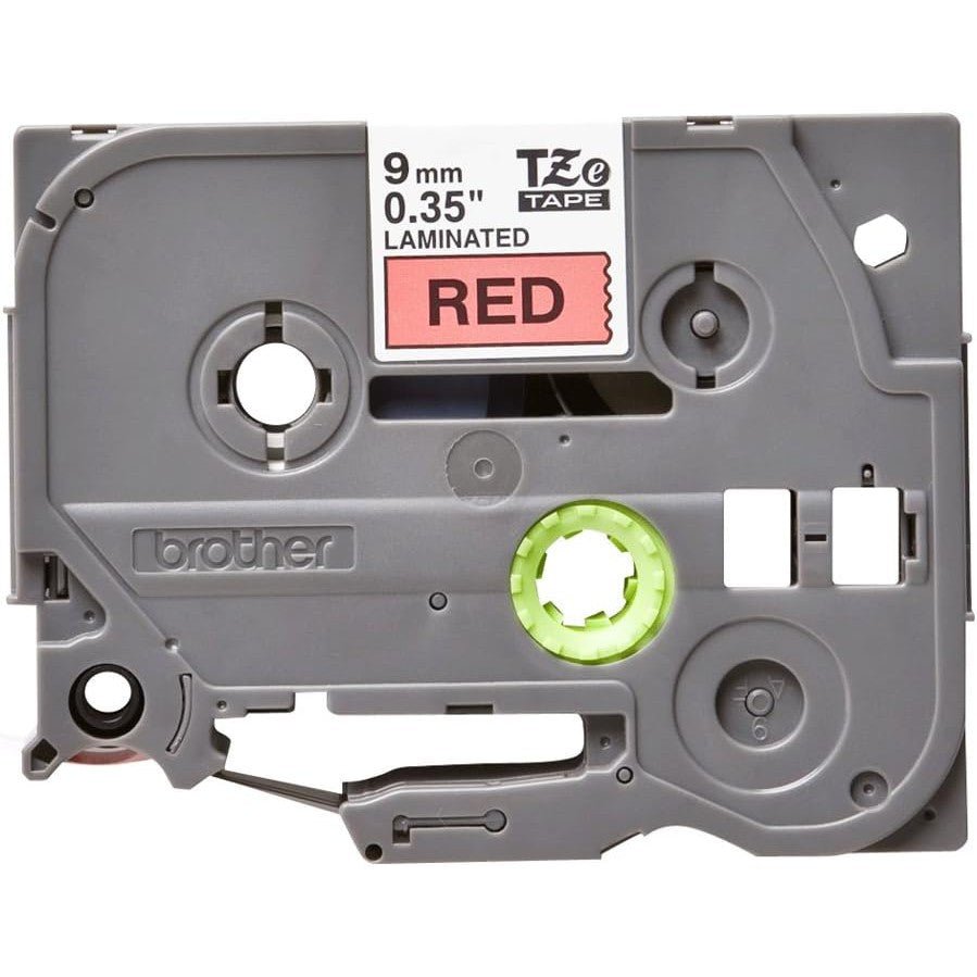 Brother Genuine TZe-421 Labelling Tape Cassette – Black on Red, 9mm wide Brother