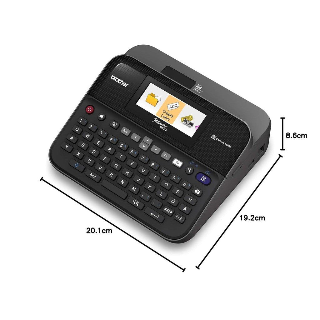 Brother PT-D600VP Label Printer - 180dpi / 30mm / Black Brother