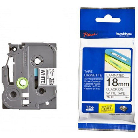 Brother Tze241 Black On White Tape Brother