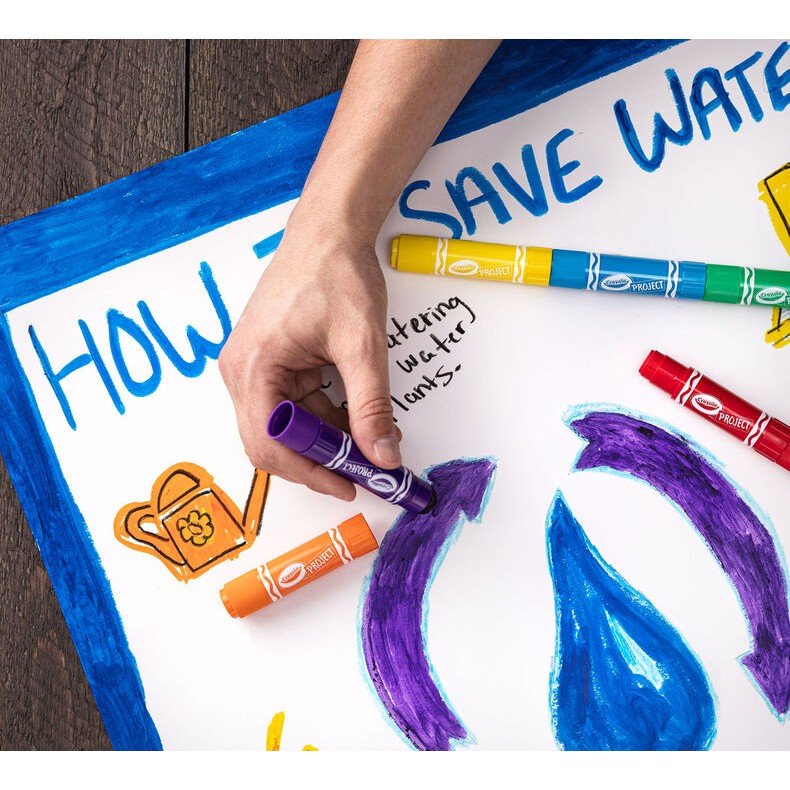 CRAYOLA PROJECT 6 CT QUICK DRY PAINT STICKS ColorWaves
