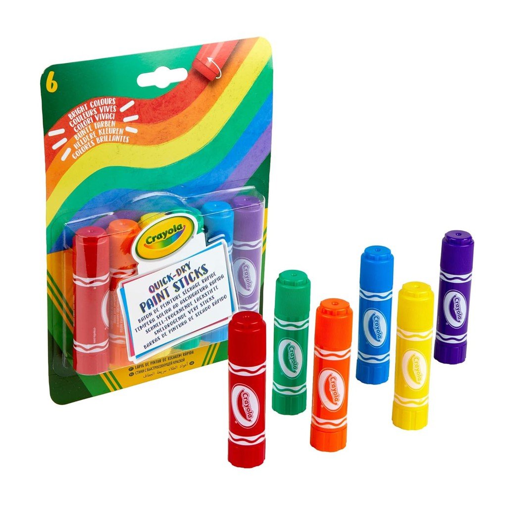 CRAYOLA PROJECT 6 CT QUICK DRY PAINT STICKS ColorWaves
