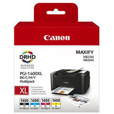 Canon Ink 1400Xl Combo Pack Black/Cyan/Yellow/Magenta Multi Pack Canon