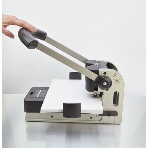 Carl Heavy Duty Punch Machine, 2 Hole Paper Punch 330 Sheet Punch Capacity - Black And Silver ColorWaves
