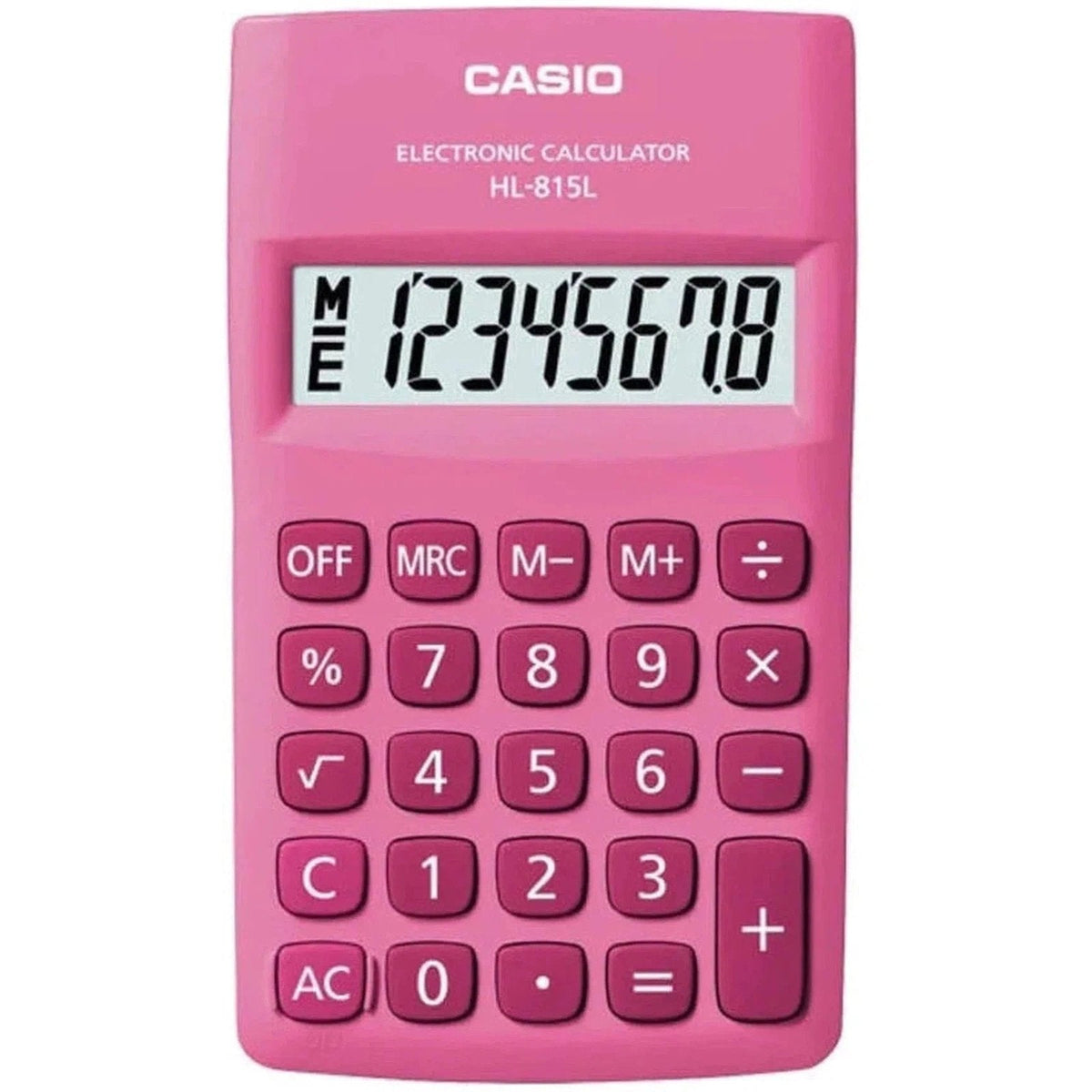 Casio 8 Digit Pink Calculator Hl-815L Casio