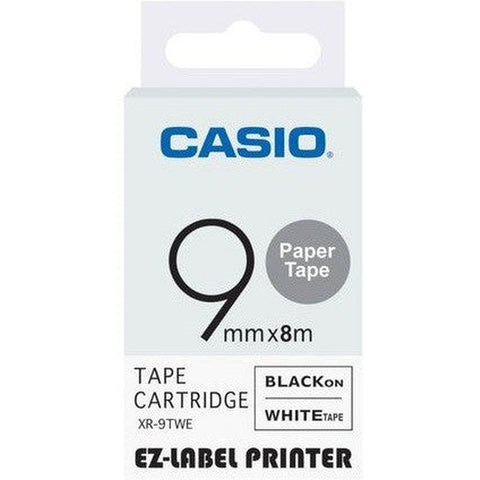 Casio 9 Mm Label Cartridge Black On Clear Casio