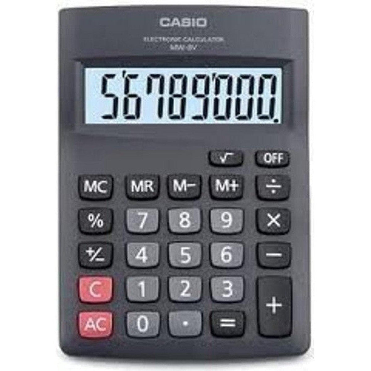 Casio Mw 8V Bk W Electronic Desktop Calculator With 8 Digit Extra Big Display Casio