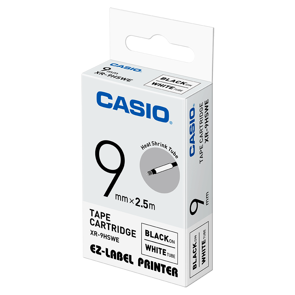 Casio Tape Heat Shrink Tube 9mm XR 9HSWE Casio