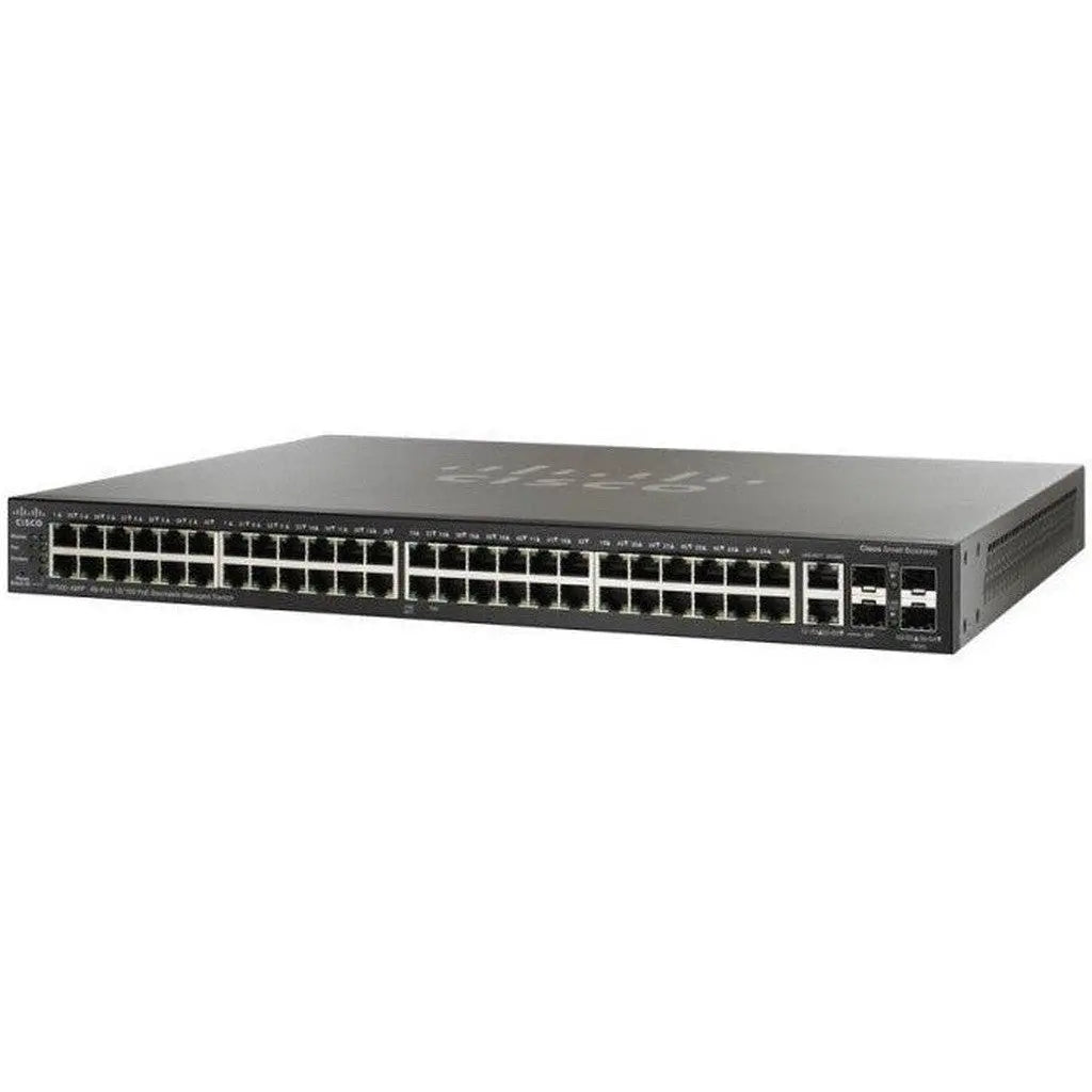 Cisco 48-Port 10/100 Poe+ Managed Switch With Giga Uplinks Sf350-48P Cisco