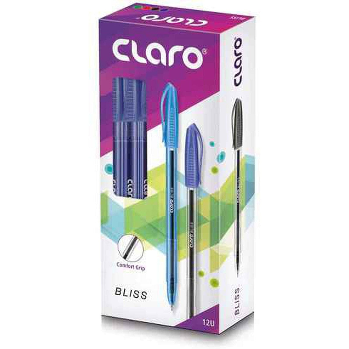 Claro Bliss Ball Pen 1.0 Mm (12/Box) ColorWaves