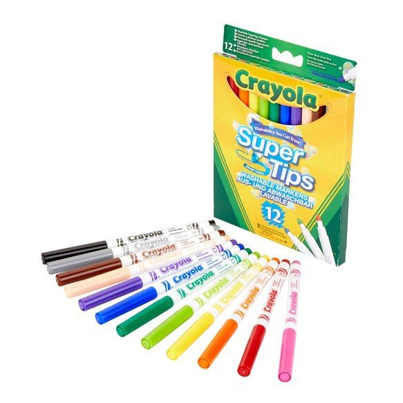 Crayola 12 Bright Supertips Markers ColorWaves
