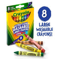 Crayola 8 Big Washable Crayons ColorWaves