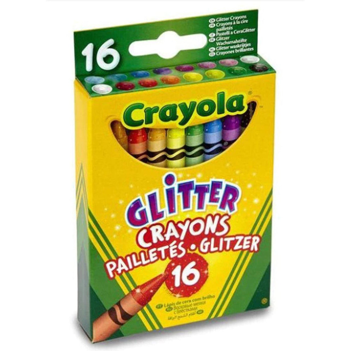 Crayola Glitter Crayons 16 Colors ColorWaves