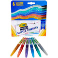 Crayola Glitter Markers 6 Colors ColorWaves