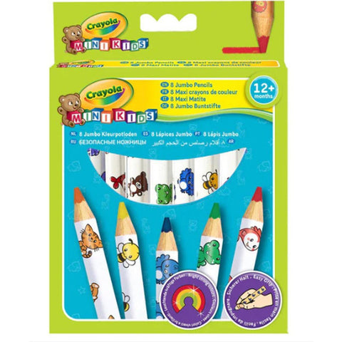 Crayola Mini Kids 8 Jumbo Colored Pencils ColorWaves