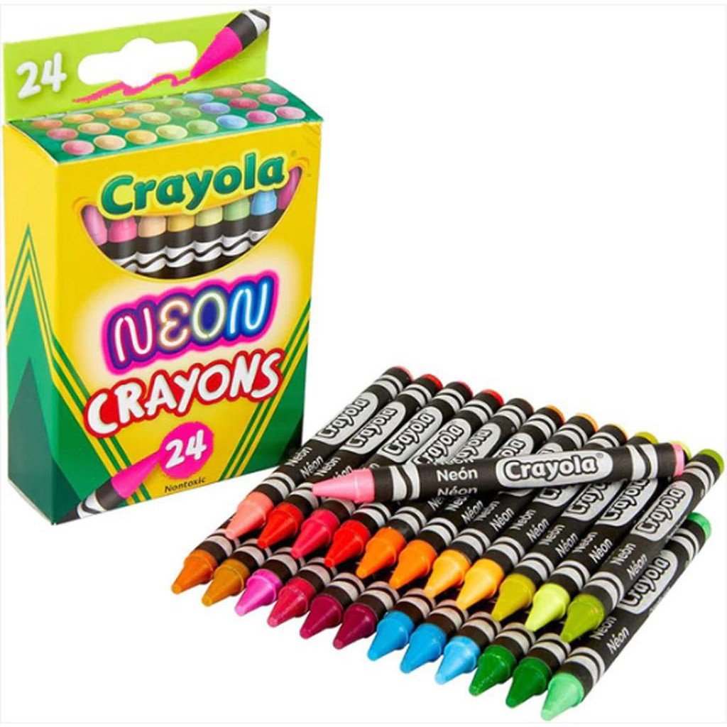 Crayola Neon 24 Color Crayon ColorWaves