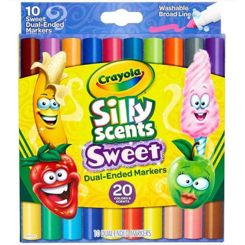Crayola Silly Scents Sweet Dual Ended Markers 20 Colors ColorWaves