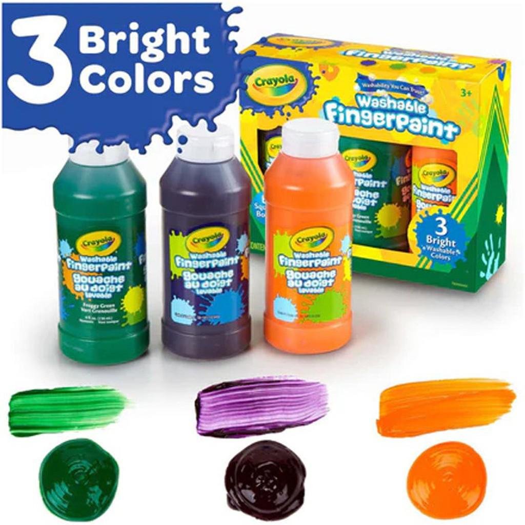 Crayola Washable Finger Paint 3 Bottles 8 Oz ColorWaves