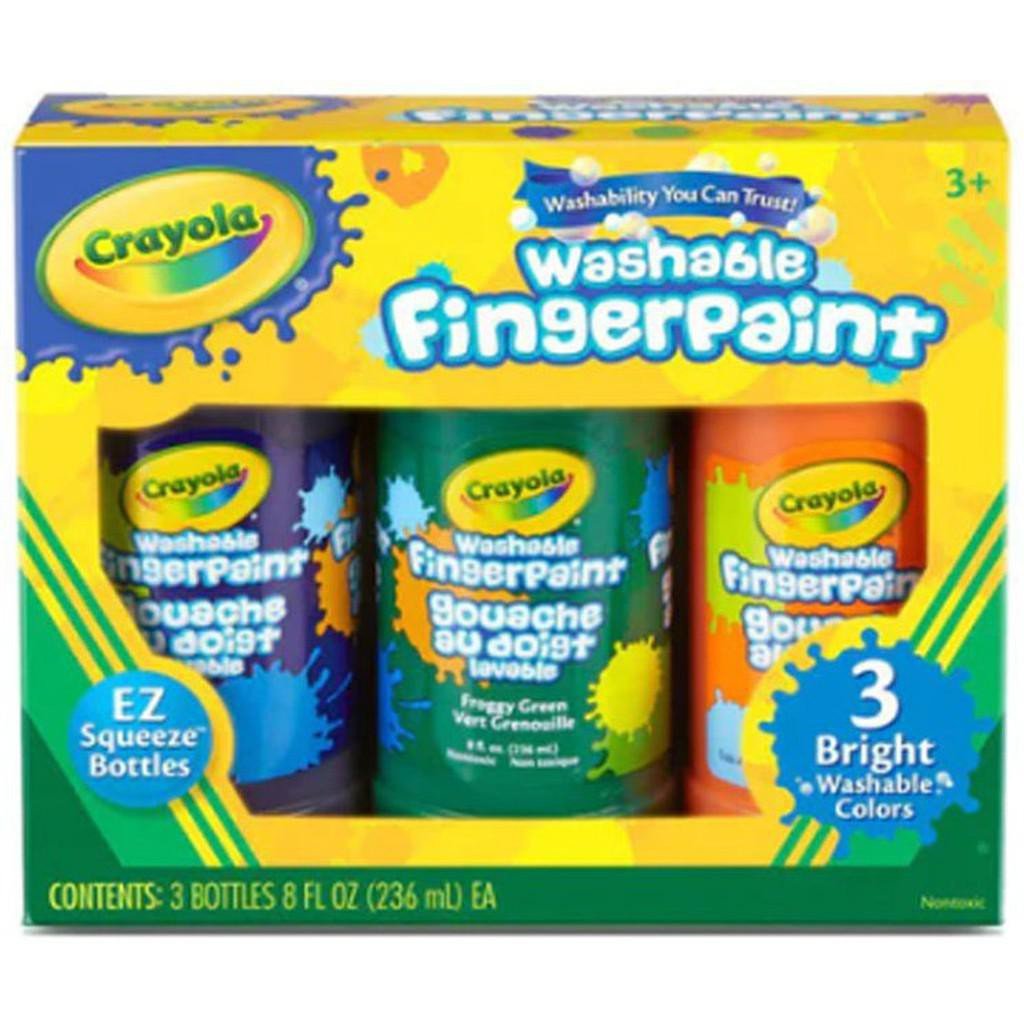 Crayola Washable Finger Paint 3 Bottles 8 Oz ColorWaves