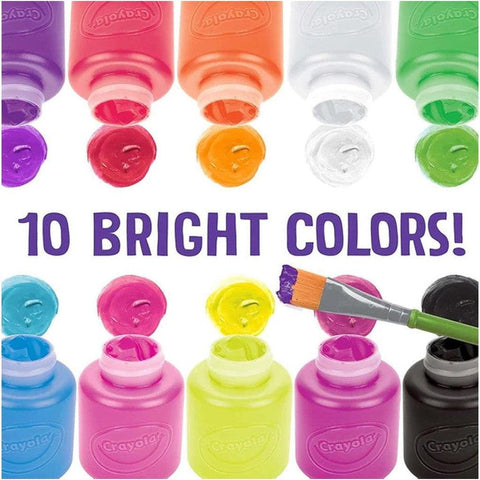 Crayola Washable Project Paint 10 Colors ColorWaves