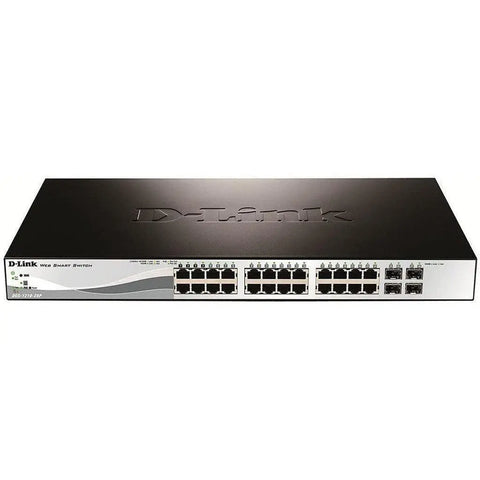 D-Link Poe+ Switch, 24 28 Port Fast Ethernet Managed Web Smart 2 Gigabit Base-T And 2 Gigabit Combo Base-T/Sfp Ports (Dgs-1210-28P D-Link