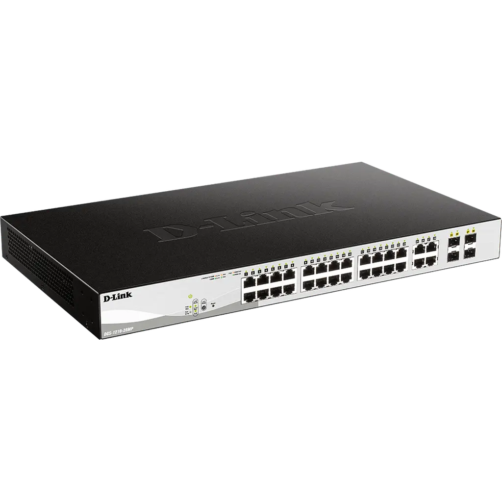 D-Link Poe Switch 24 Port Gigabit Smart Managed Poe Switch With 4 Gigabit Rj45/Sfp Combo Ports (Dgs-1210-28Mp) D-Link