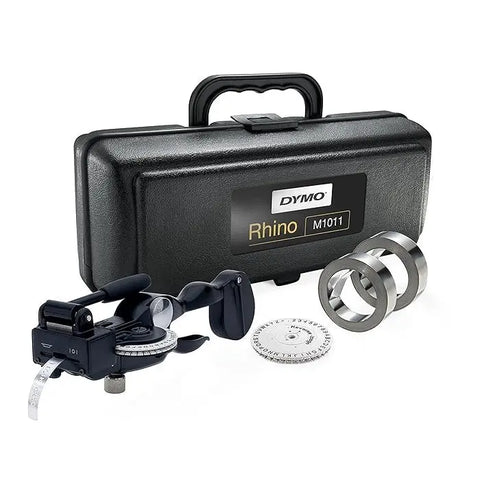 DYMO Rhino M1011 Industrial Embossing Label Maker Tool Kit with Aluminium & Stainless Steel Labels | Durable Carry Case | Ideal for DIY & Construction ColorWaves