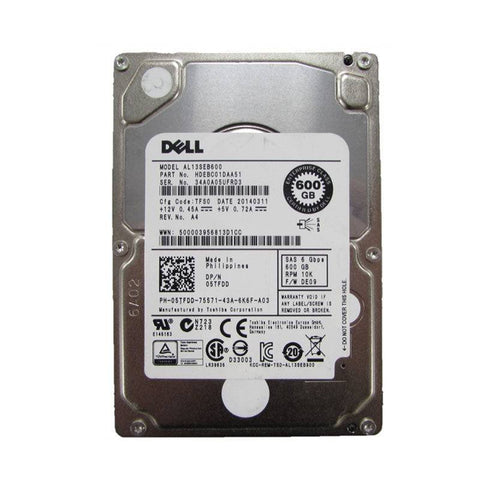 Dell SAS Hard Drive - 600GB / 2.5-inch / SAS / 10K RPM / 6Gbps Dell
