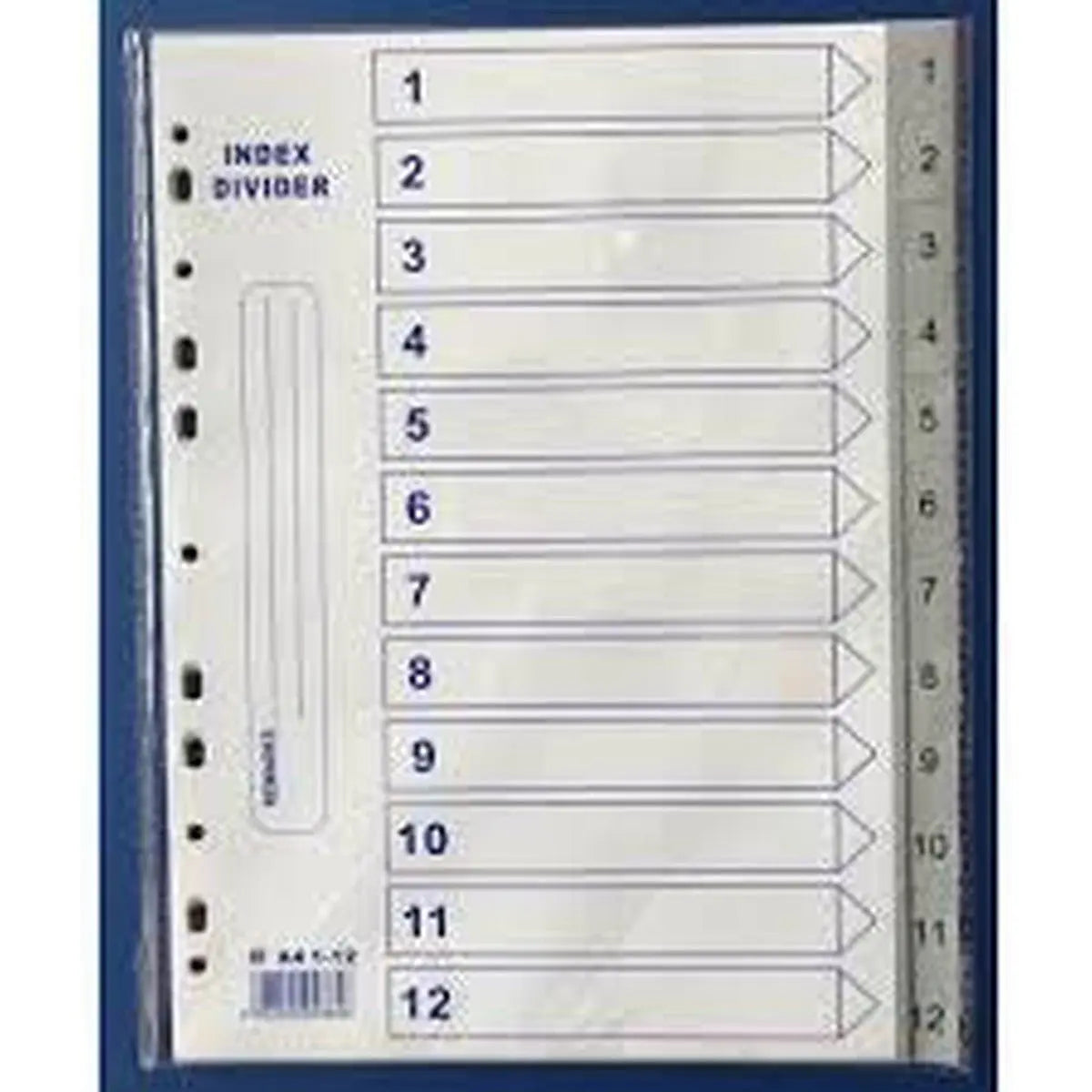 Divider 1To12 Grey Numeric ColorWaves