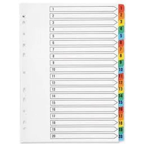 Divider 1To20 Color With Number ColorWaves