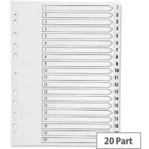 Divider 1To20 Grey Numeric ColorWaves