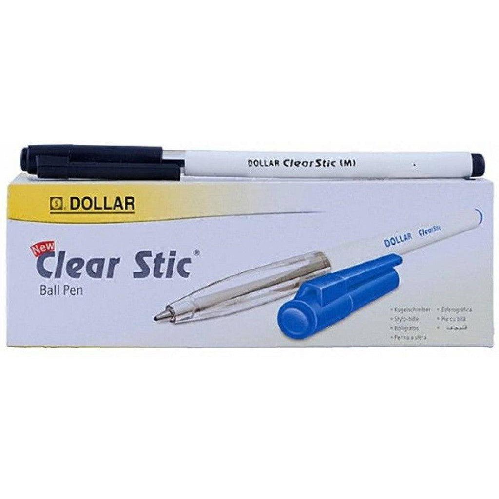 Dollar Clear Stick Ball Pen 10 Pcs ColorWaves