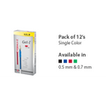Dollar Gel-1 0.7mm Ink Roller ball Pen Pack of 12's-Ultra Ink Document Pen ColorWaves