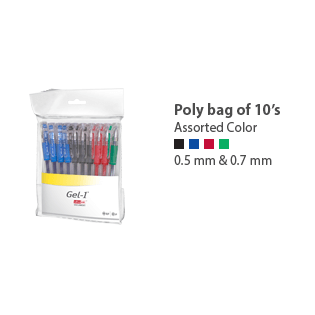 Dollar Gel-1 0.7mm Ink Roller ball Pen Pack of 12's-Ultra Ink Document Pen ColorWaves