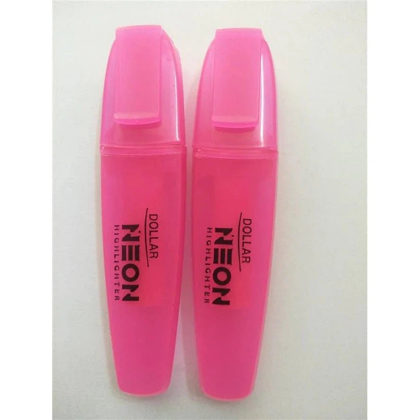 Dollar Neon Highlighter HL-625 Pack of 10's Single Color ColorWaves