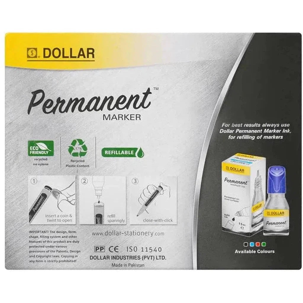 Dollar Permanent Marker (12/Pack) ColorWaves