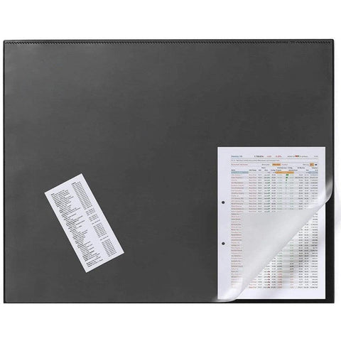 Durable Desk Mat With Transparent Overlay W650Xd520Mm Black Ref 7203 01 ColorWaves