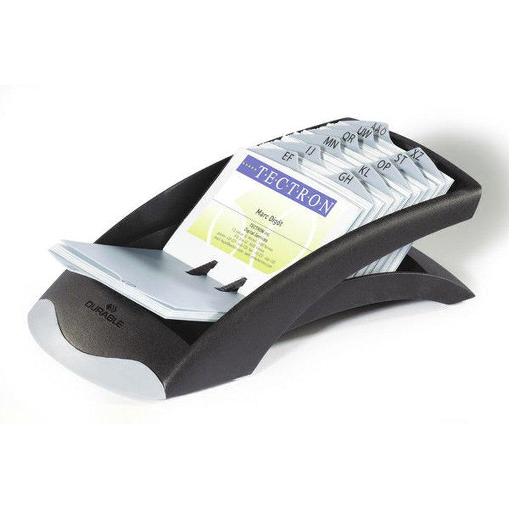 Durable Desk Visifix Buisness Card Index 2413 ColorWaves