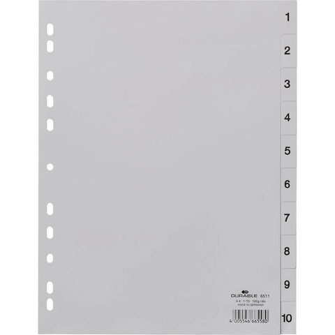 Durable Divider Grey 1-10 ColorWaves