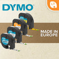Dymo S0721510 Label Printer Tape Letratag Adhesive Black on White 4 m ColorWaves