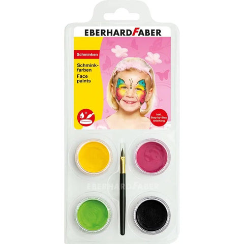 EBERHARD FABER Face Paint Set Butterfly - 4 Color 1 Brush ColorWaves