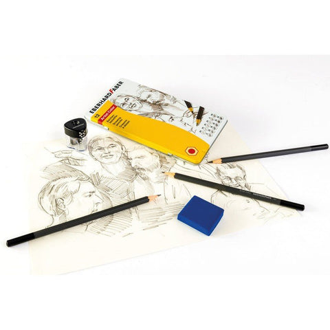 EBERHARD FABER Graphite Pencils Anthracite Varnishing 17.5 cm Tin of 12 Pencils ColorWaves
