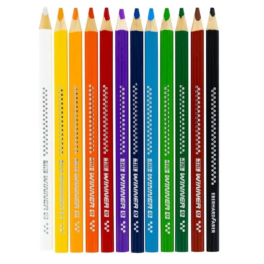 Eberhardt Faber 12 TRI Winner colored pencils ColorWaves
