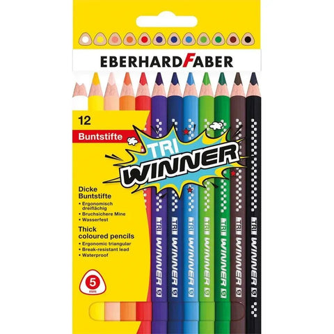 Eberhardt Faber 12 TRI Winner colored pencils ColorWaves
