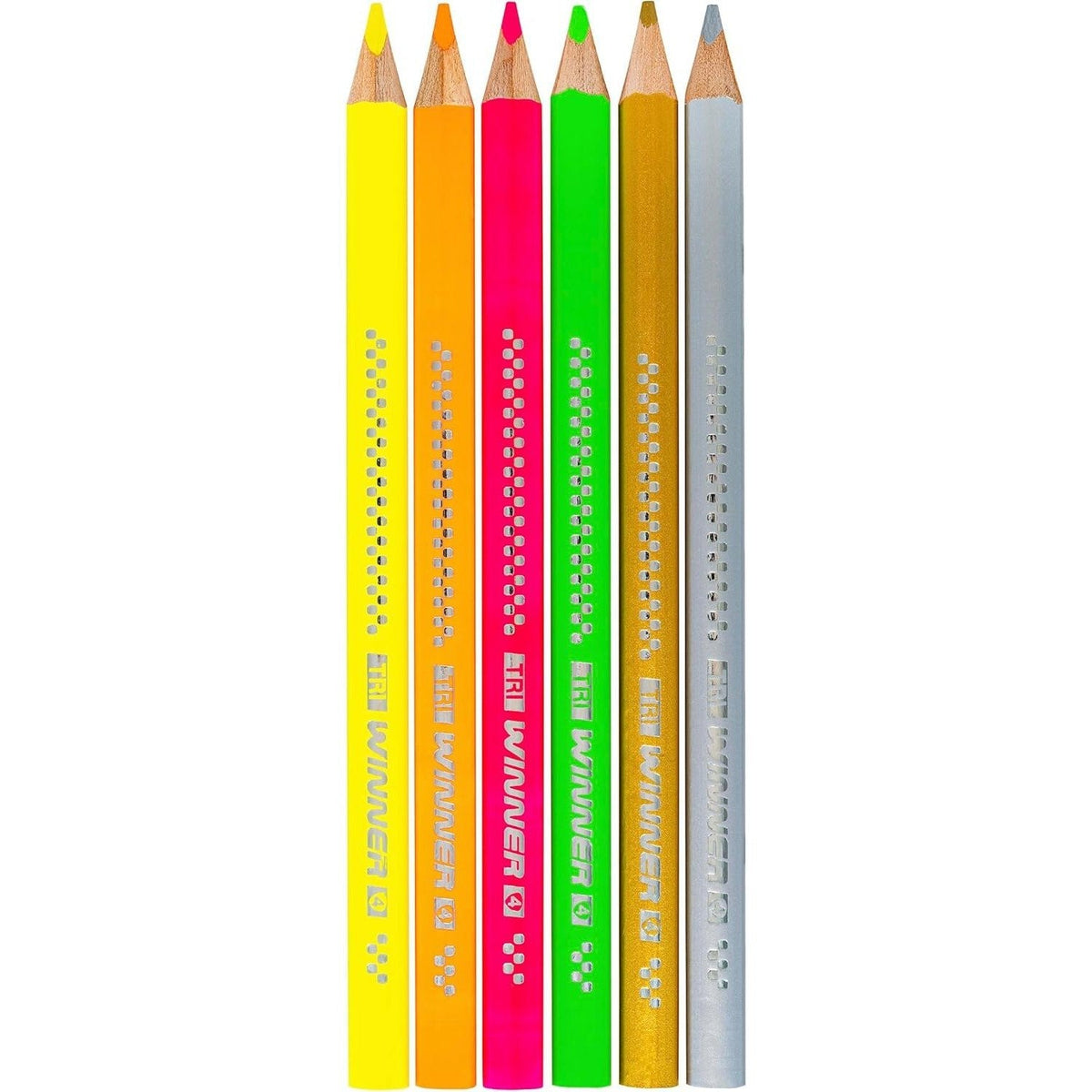 Eberhardt Faber 6 Tri Winner Pencils, Bright Colours ColorWaves