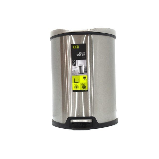 Eko Stainless Dustbin Luxury 9 Liter - EK9209-9L ColorWaves