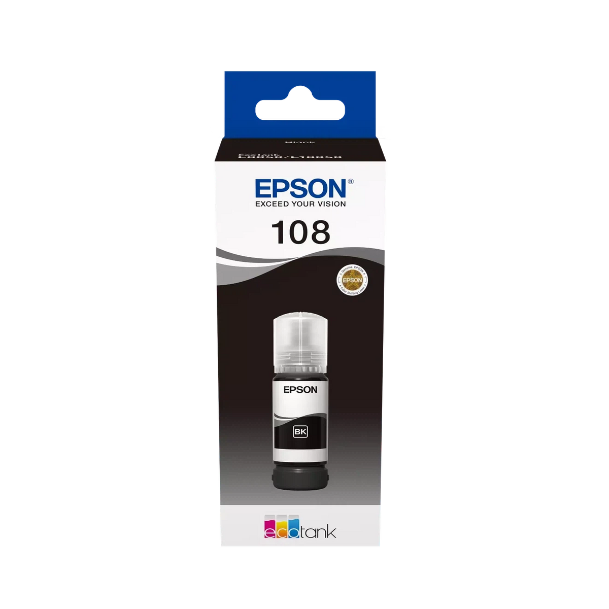 Epson 108 Black Ink Bottle – 5700 Pages/ 70 ml/ Black Color/ Ink Bottle Epson