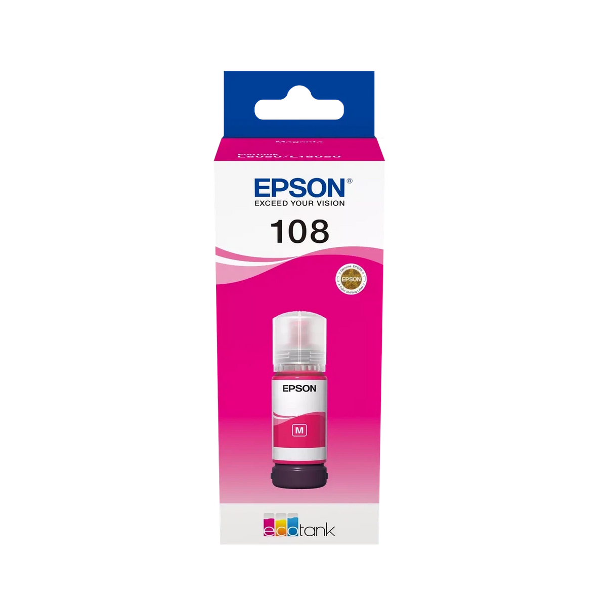 Epson 108 Magenta Ink Bottle – 7200 Pages/ 70 ml/ Magenta Color/ Ink Bottle Epson