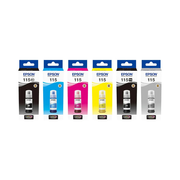 New Epson 115 EcoTank Ink Bottle Set – 70ml Genuine Ink for Photo Printing