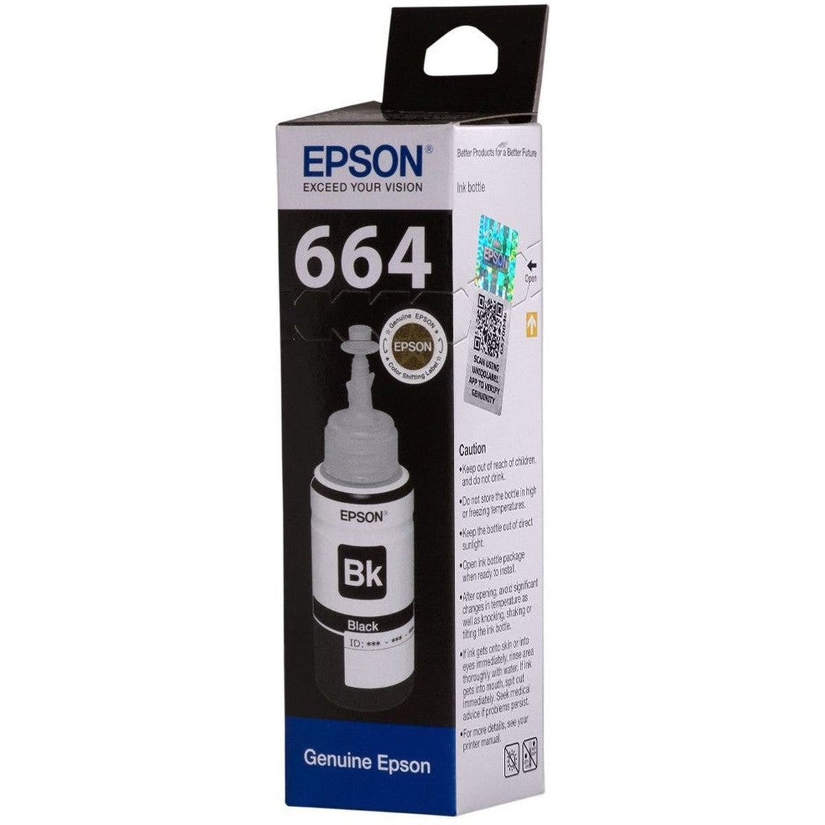 Epson Black Ink Bottle 664 70Ml Epson